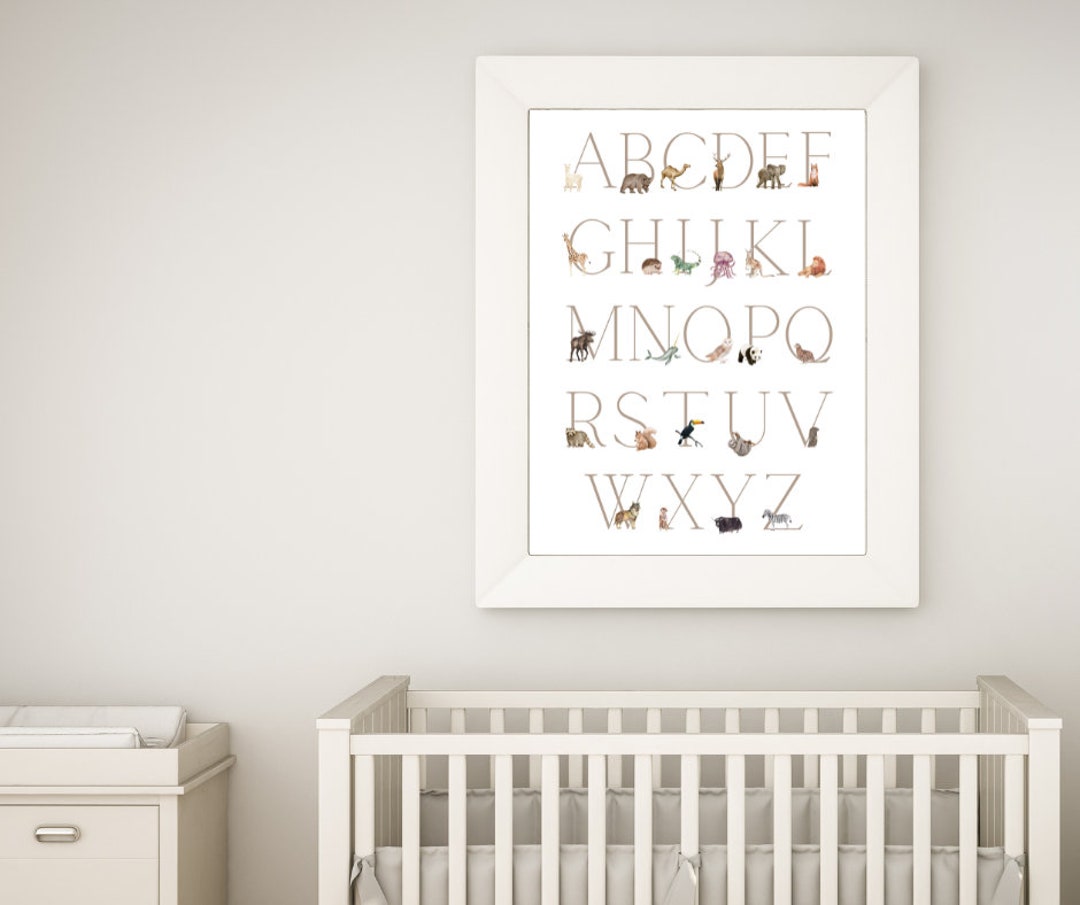 Animal Alphabet Printable, PRINTABLE Wall Art, Alphabet Wall Art, Kids