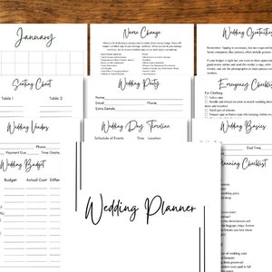 8 Month, Wedding Planner, Checklists, Wedding Printable, Wedding Planning Template, Wedding Planning Checklist, Wedding Planning Binder
