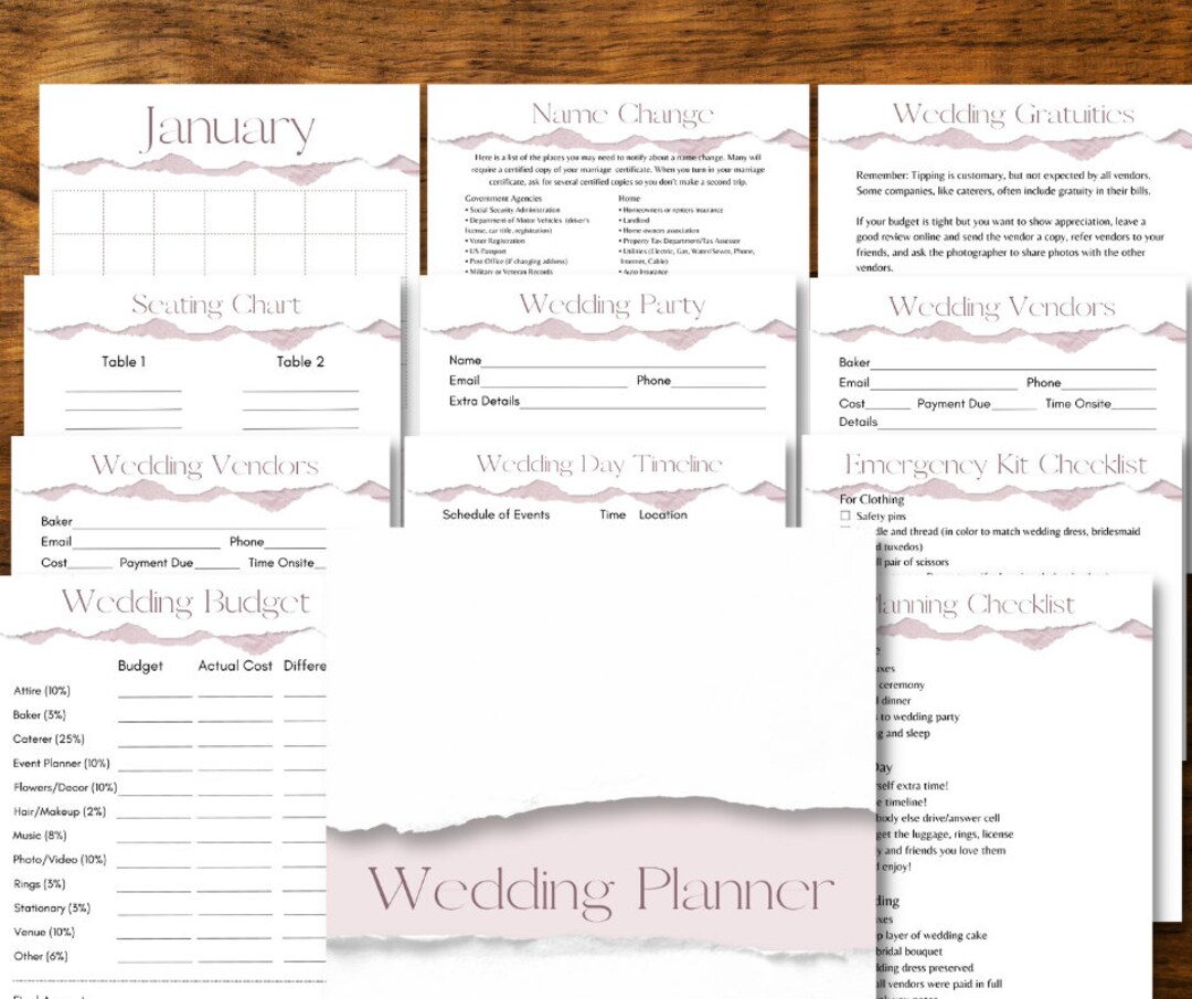 6 Month, Wedding Planner, Paperie, Wedding Printable, Wedding Planning ...
