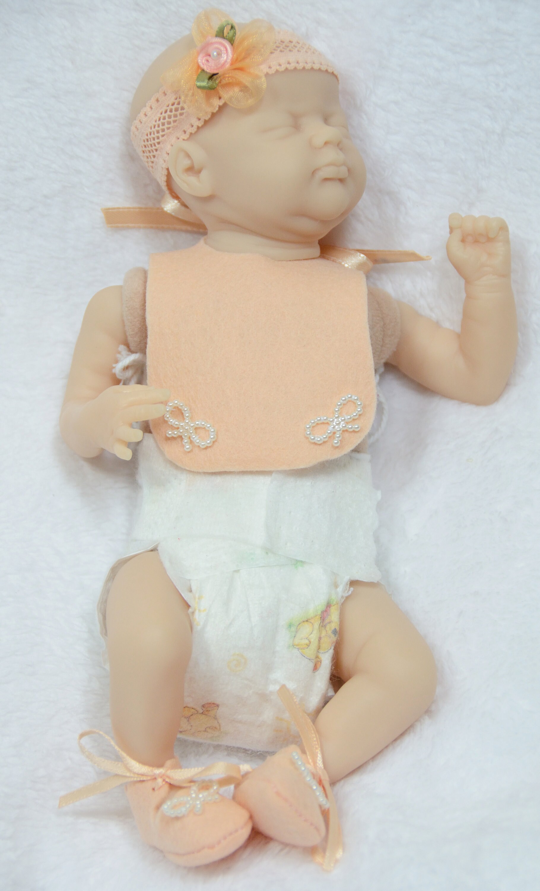 Poupée Reborn Fiora 23 Cm - Wee Mouse Par Laura Lee Eagles - Mini Bébé Vinyle - Neuf