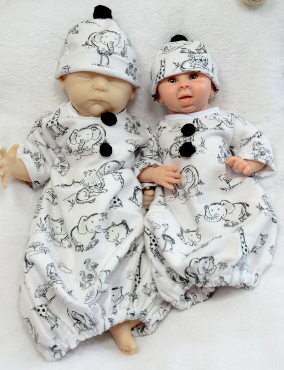 Crib Cap and Gown Sets for 10.5/12.5 and 13/14 Sized Dolls. Etsy