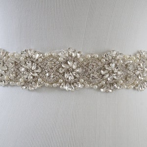 Bridal Sash Belt, Bridal Belt, Sash Belt, Wedding Dress Belt, Crystal Rhinestone Belt, Style 156 image 1