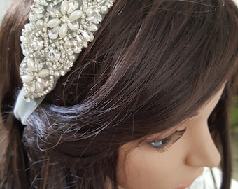 Bridal Headpiece, Wedding Headpiece, Wedding Tiara, Rhinestone Bridal Headband, Crystal Headband, Jeweled Wedding Headband
