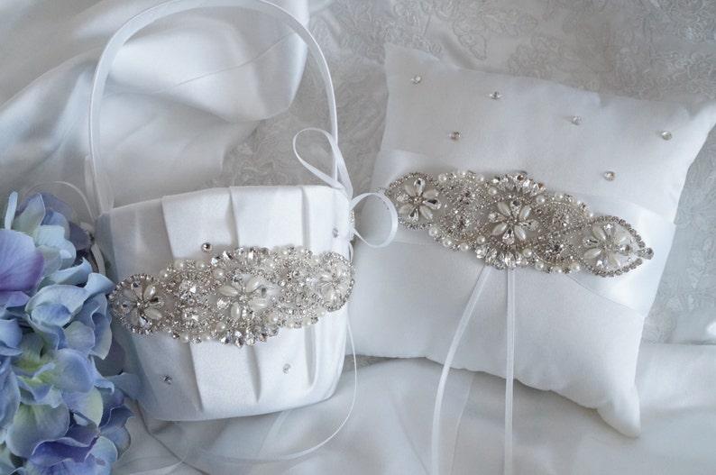 Flower Girl Basket Ring Bearer Pillow Wedding Basket and Etsy