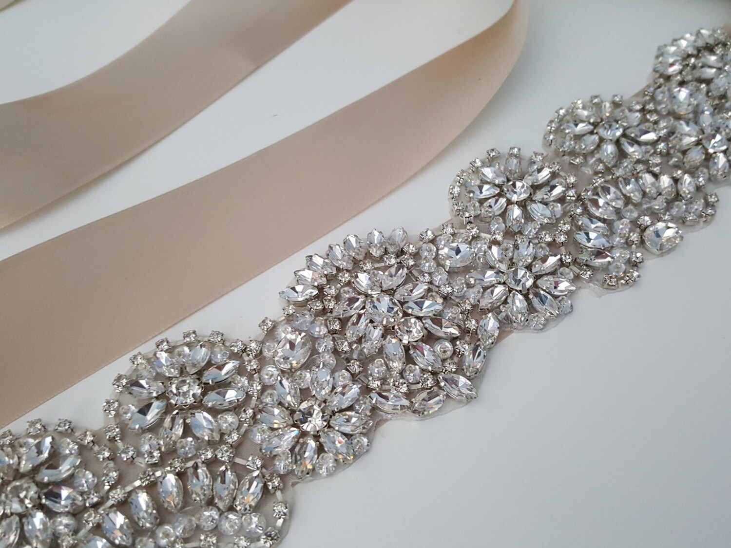 Beaded Bridal Sash Crystal Wedding Belt Sash Style 188 - Etsy