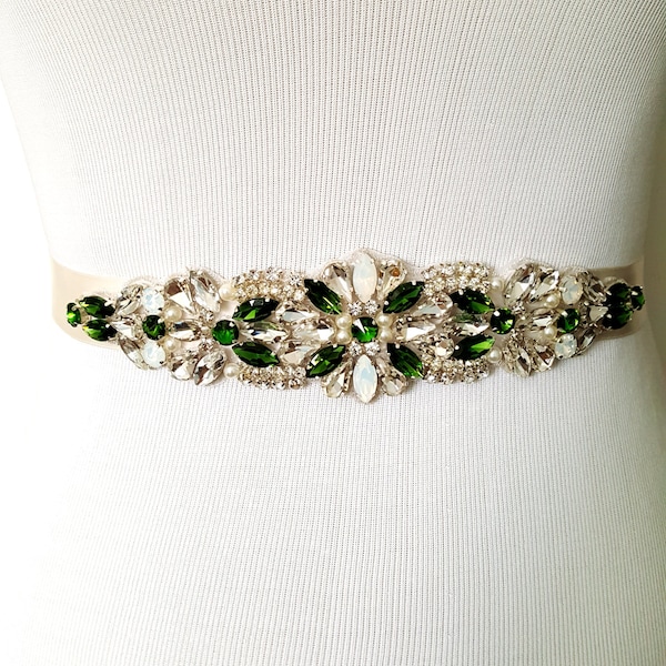 Bridesmaids Sash, Unique Wedding, Thin Wedding Belt, Thin Bridal Belt, Crystal Wedding Belt, Bridal Gown Belt, All Around Belt, Sash Belt