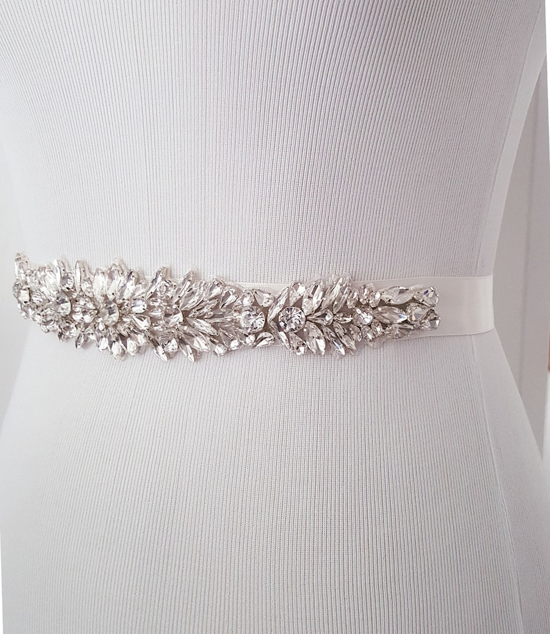 Wedding Belt Crystal Bridal Belt Beaded Bridal Sash Beaded Etsy