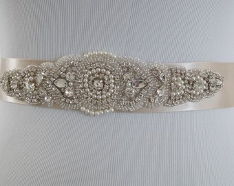 Wedding Belt, Bridal Belt, Sash Belt, Crystal Rhinestone Belt, Style 153