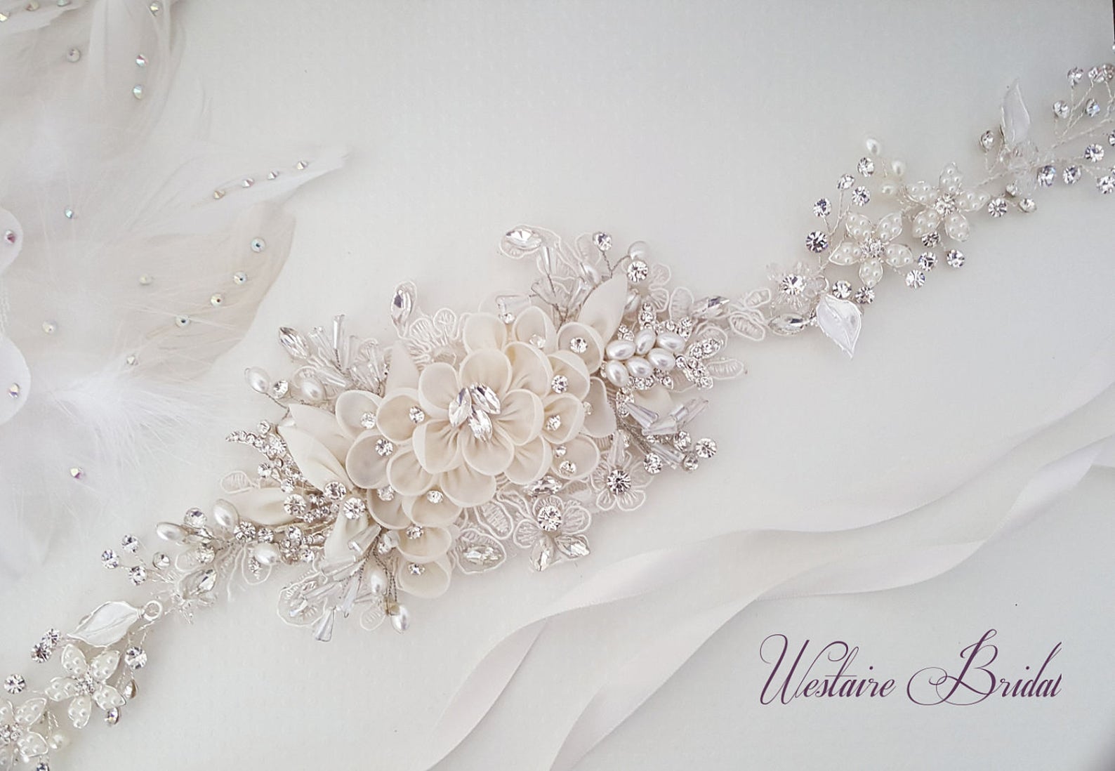 Floral Wedding Sash, Bridal Belt, Custom Wedding Belts and Sashes ...