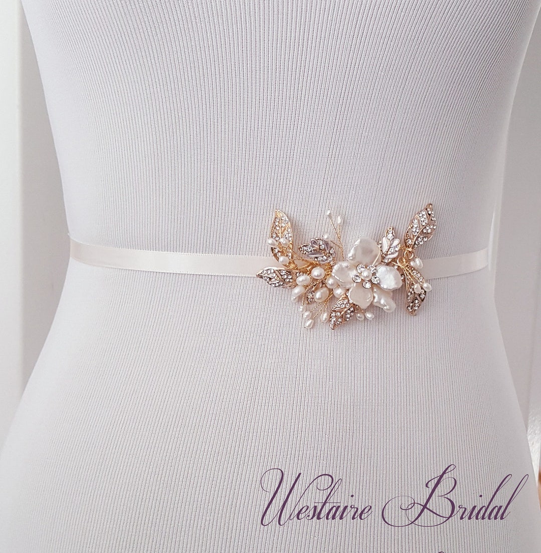 White Wedding, White, White Bridal Belt, White Wedding Belt, Belly Sash