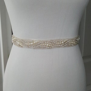 Wedding Belt, Bridal Belt, Sash Belt, Bridesmaid Belt, Flower Girl Belt, Style 176 image 2