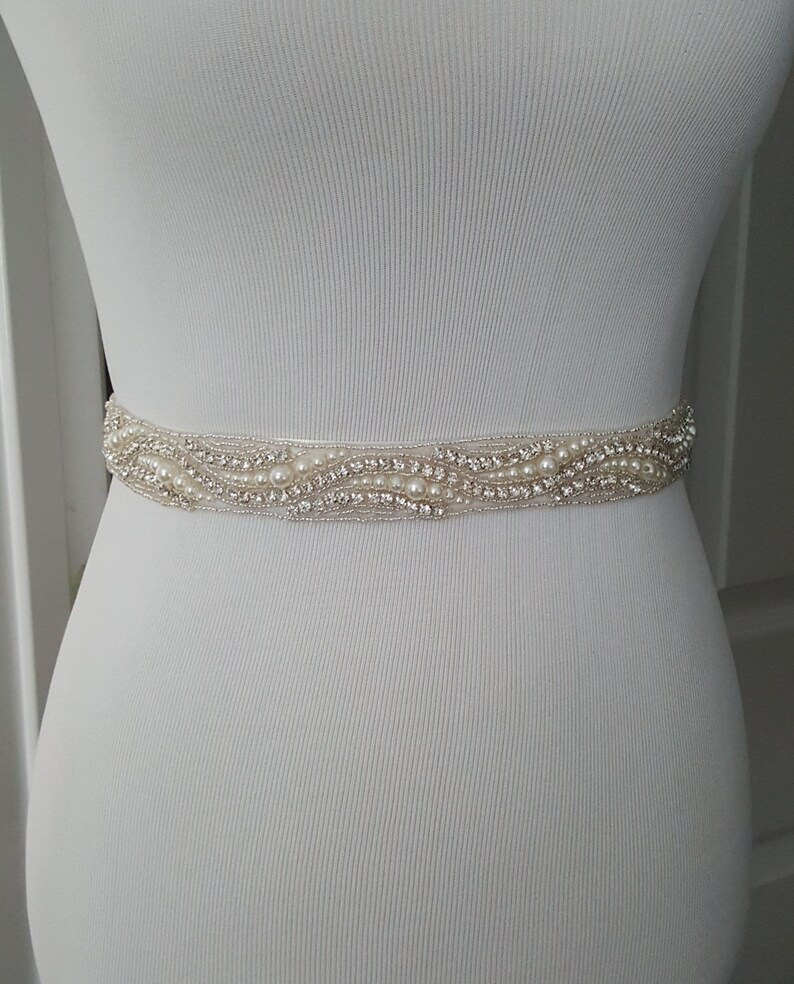 Wedding Belt, Bridal Belt, Sash Belt, Bridesmaid Belt, Flower Girl Belt, Style 176 image 2