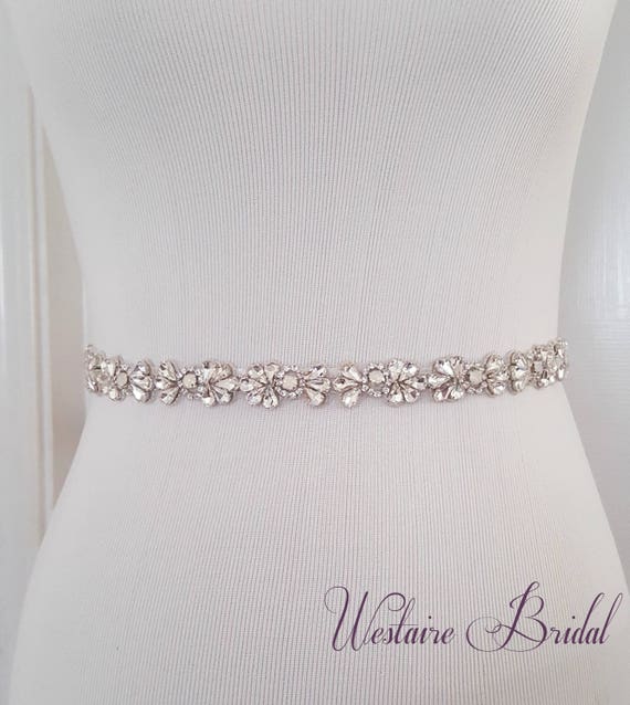 Beach Wedding Bridal Belt, Coastal Wedding Belt, Sash Belt, Bridal Belt, Sash  Belt, Wedding Dress Sash, Crystal Rhinestone Belt, Style 159 