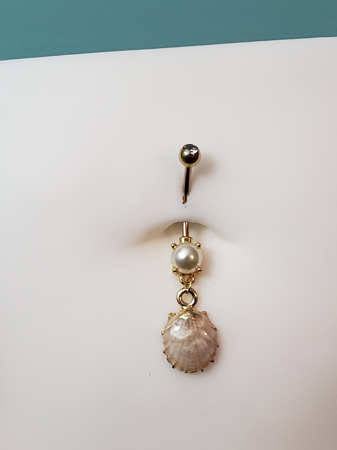 Seashell Plus Size Belly Button Ring Multiple Sizes Etsy