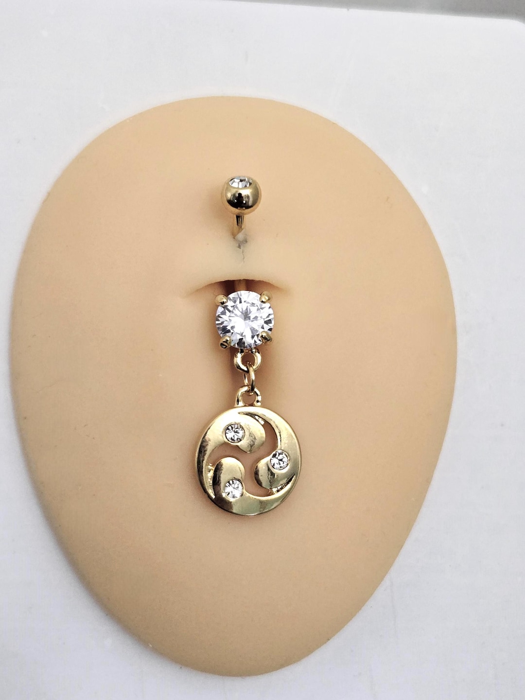 Geometric Belly Button Ring - Standard and Plus Size Available - Etsy