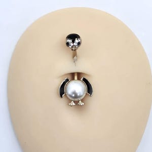 Pinguin Bauchnabel Ring
