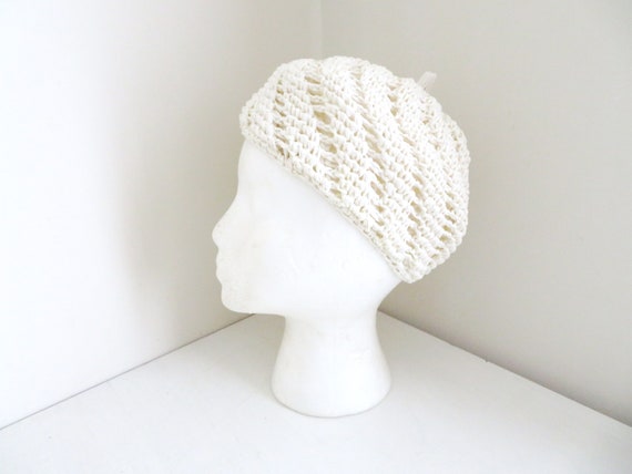 straw beret hat for child or very small woman's h… - image 1