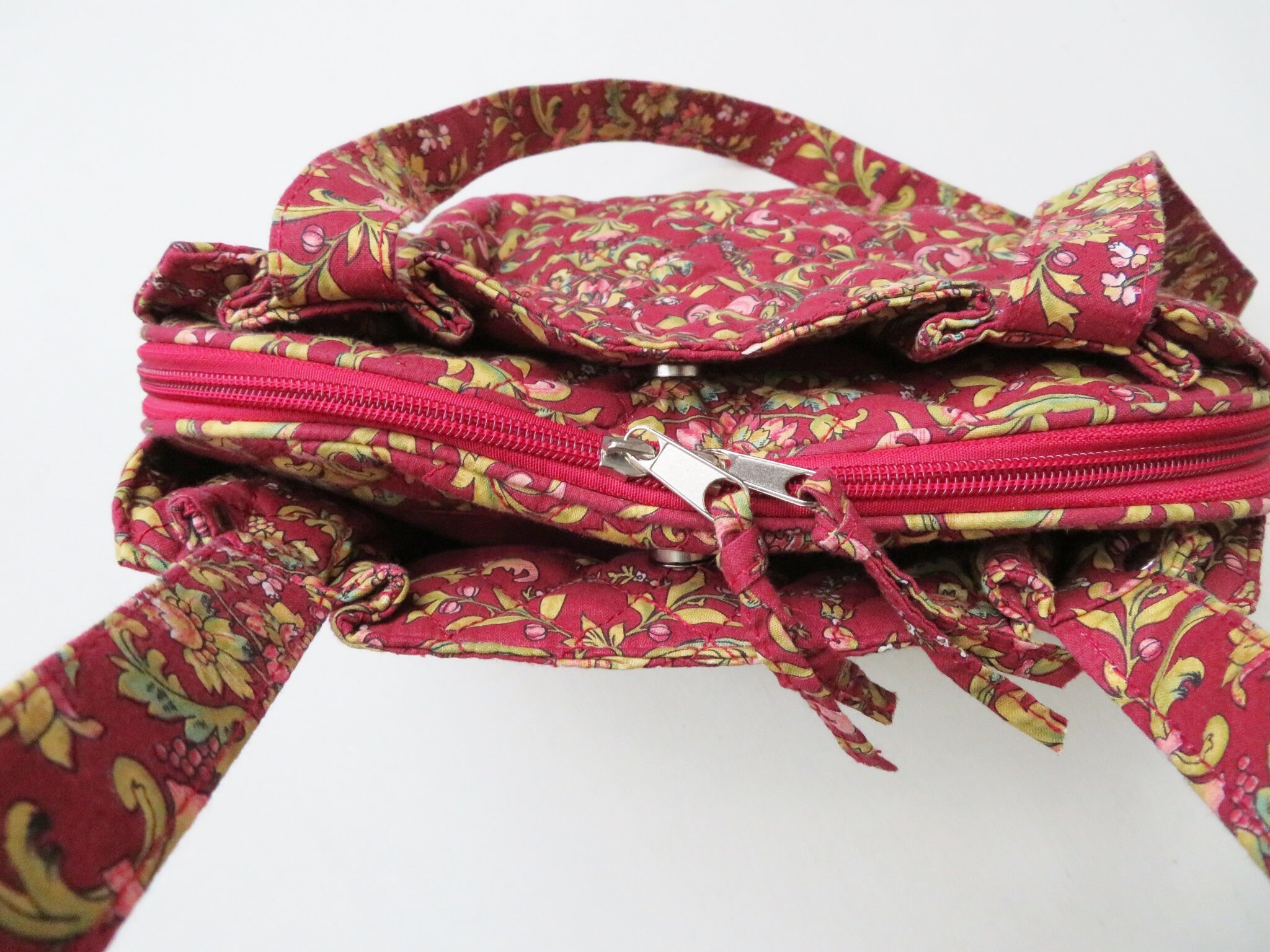 Fabric shoulder bag quilted floral bag boho purse vintage Etsy