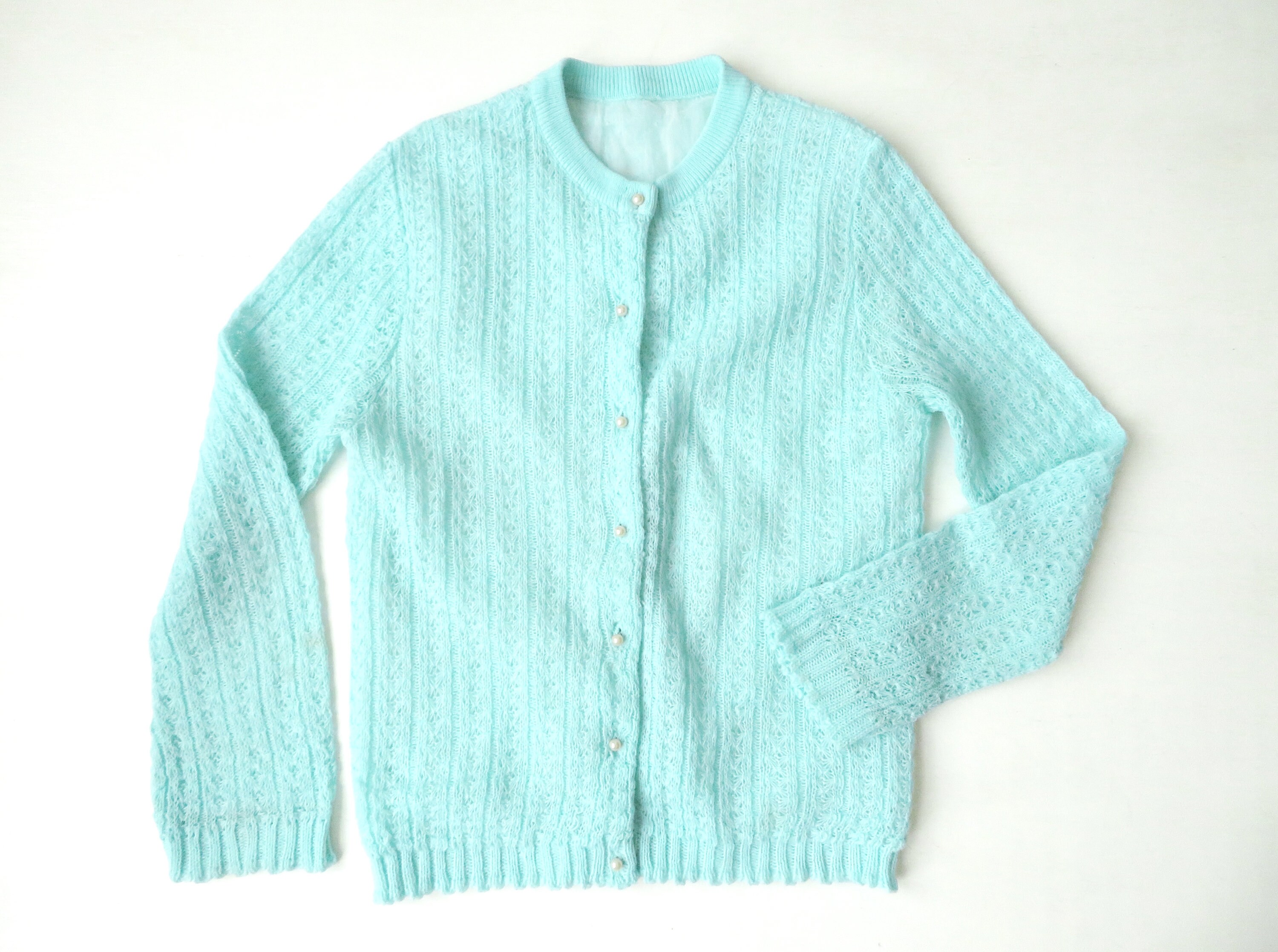 Aqua Cardigan - Etsy