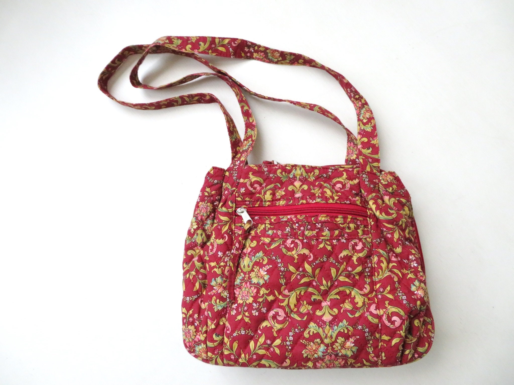 Fabric shoulder bag quilted floral bag boho purse vintage | Etsy