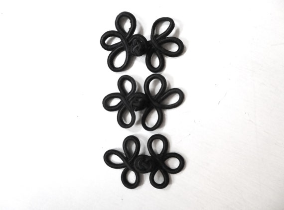 5 Pairs Black Toggle Buttons for Coats Decorative Buttons Metal