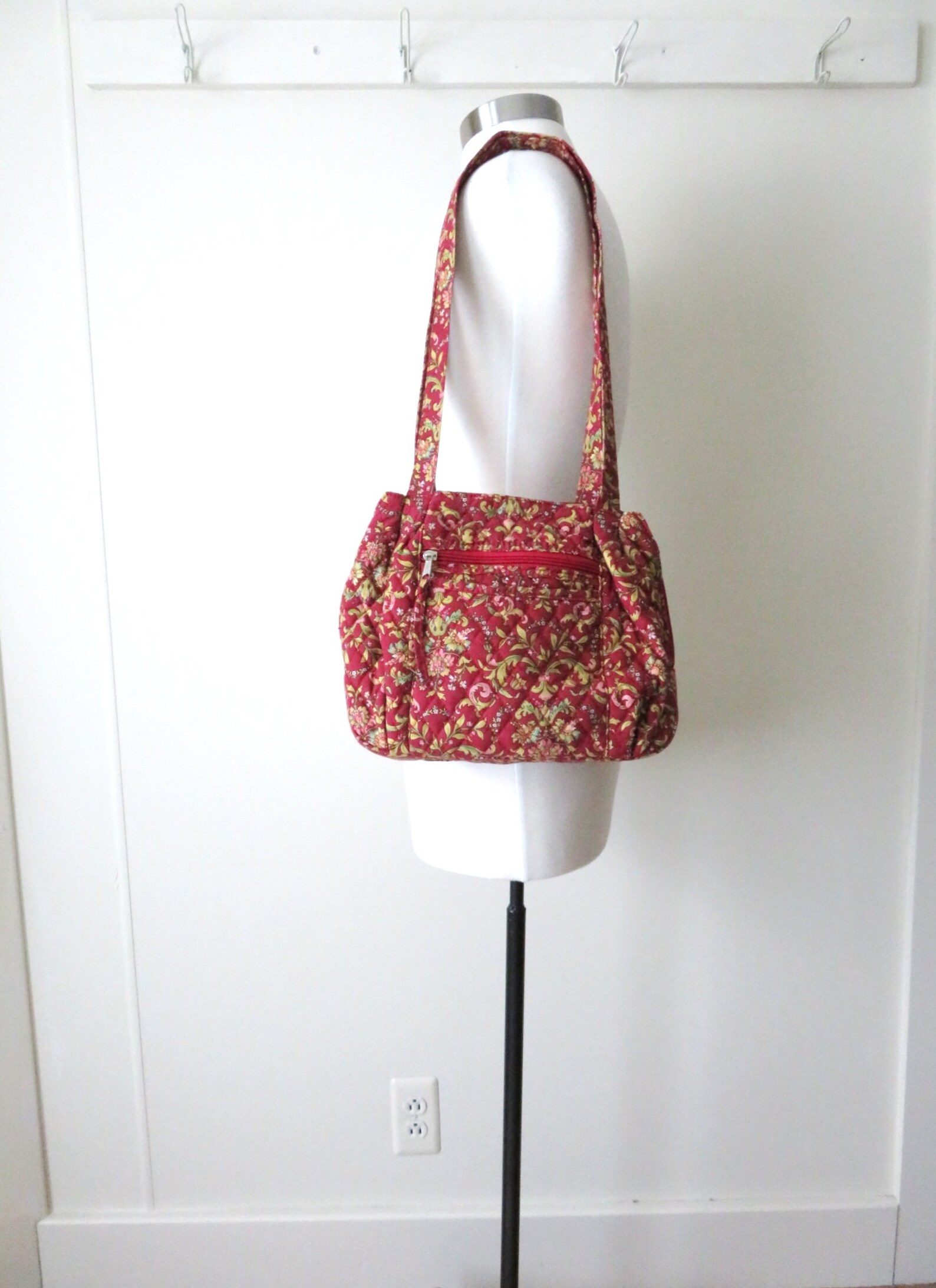 Fabric shoulder bag quilted floral bag boho purse vintage Etsy