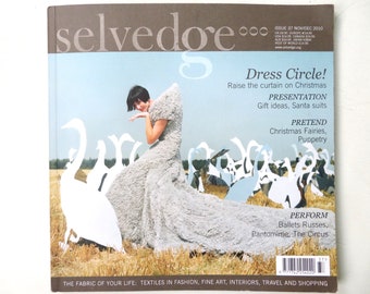 Selvedge Magazine, fiberart textile book, fiber art, quilting knitting, travel, shopping, back issue 37, November December 2010