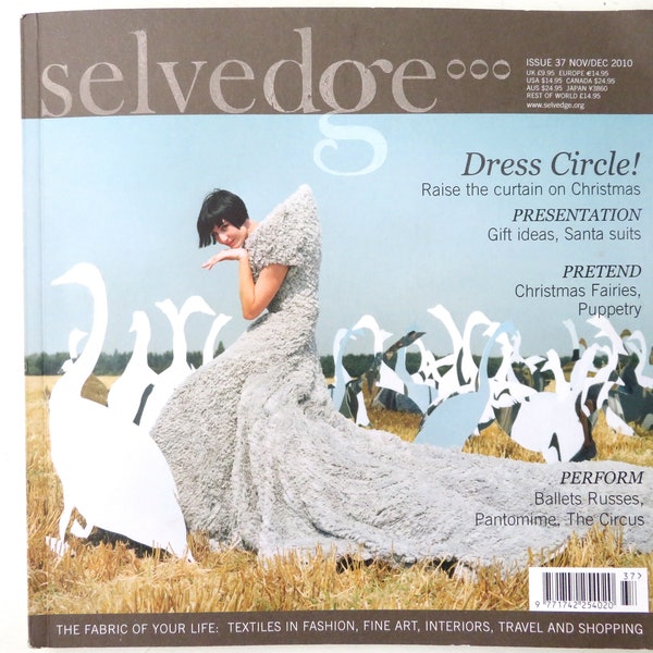 Selvedge Magazine, fiberart textile book, fiber art, quilting knitting, travel, shopping, back issue 37, November December 2010