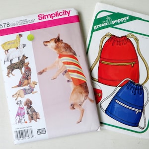 drawstring bag dog clothes, coats t-shirt bathrobe raincoat, backpack tote bag, beach bag, carry on travel bag, new uncut