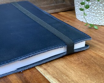 Leather cover (sleeve) made of genuine leather with 100-page notebook. Handmade in Poland.
