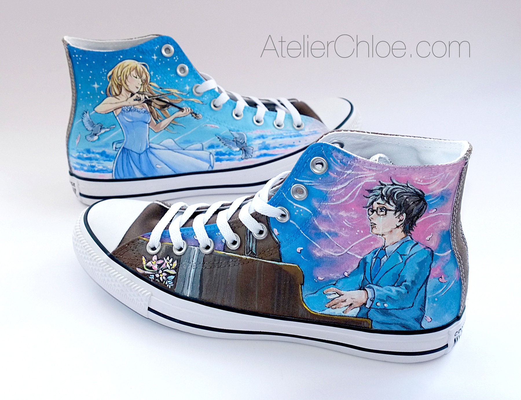 Manga Shoes Anime Converse Hand Painted Sneakers Custom Chuck - Etsy