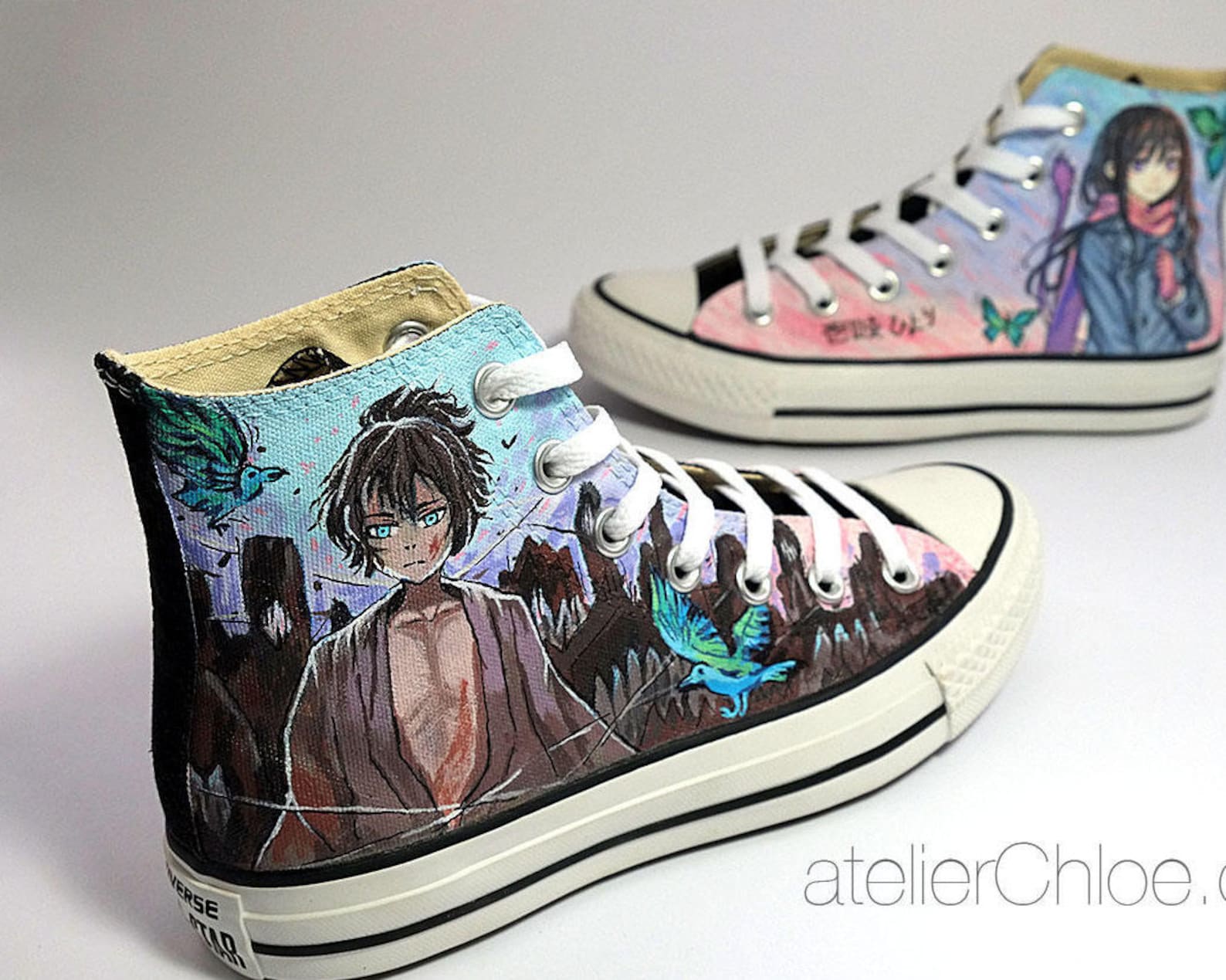 Custom Anime Converse Manga Shoes Hand Painted Shoes Fan