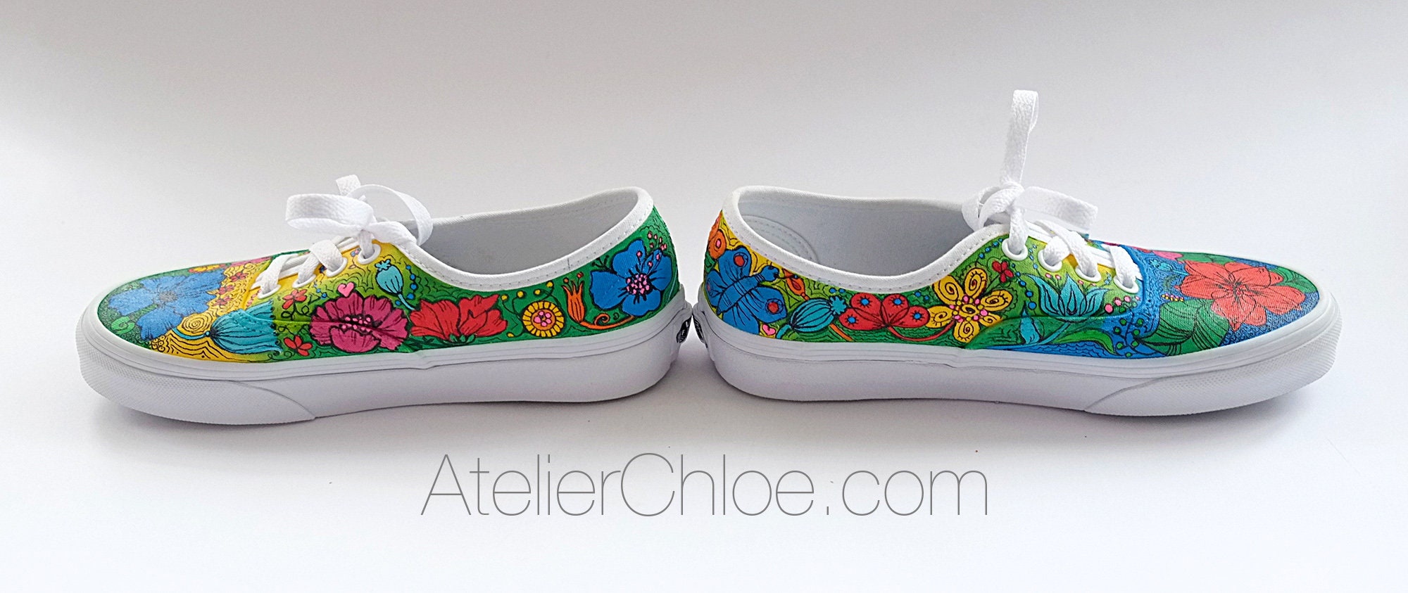 Bloemen aangepaste Vans schoenen kleurrijke bloemen sneakers - Etsy  Nederland