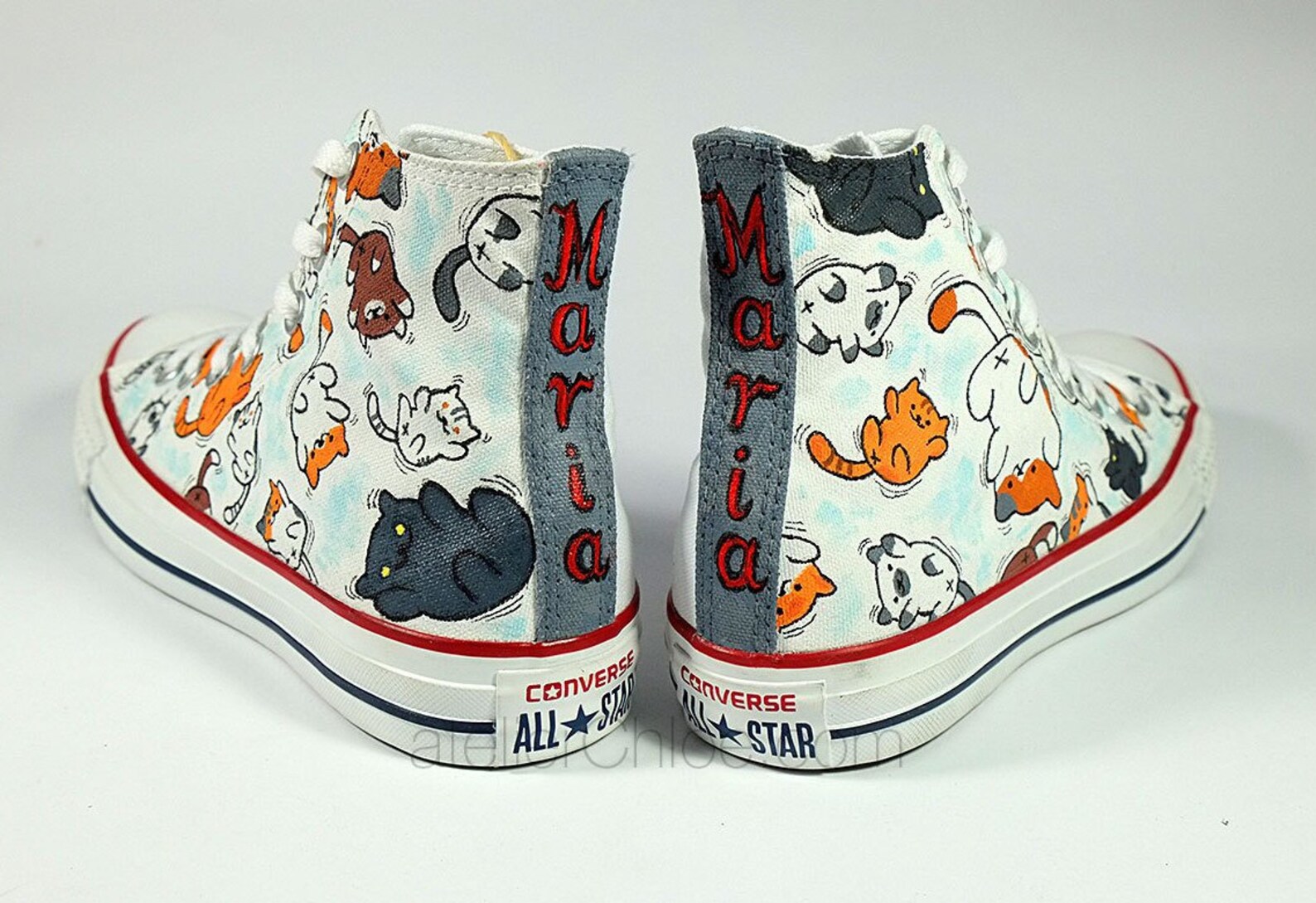 Cats converse personalized cute cats funny cats name converse Etsy