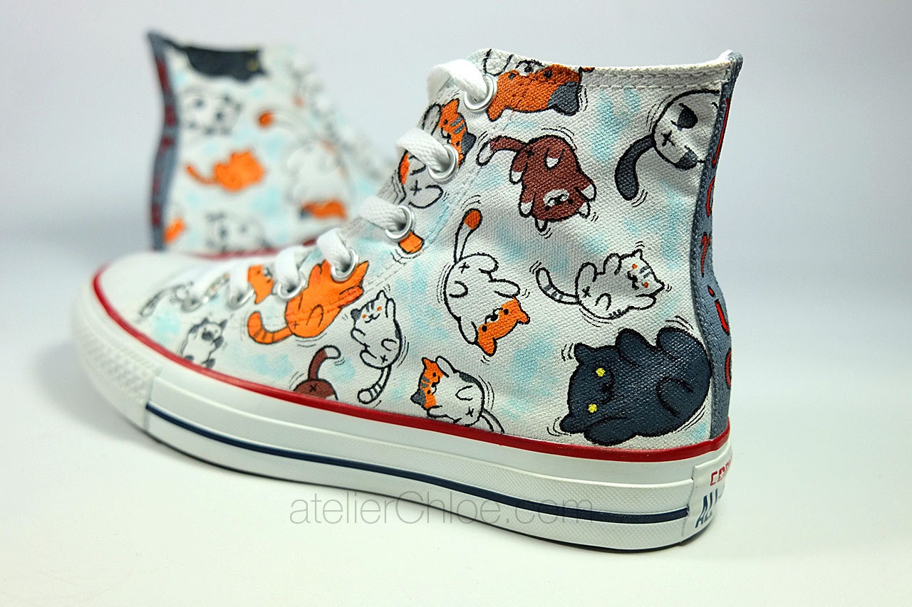 Cats personalized cute cats funny name converse - Etsy
