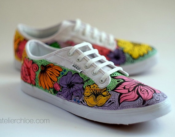 Aangepaste bruiloft vans bloemen vans handgeschilderde - Etsy Nederland