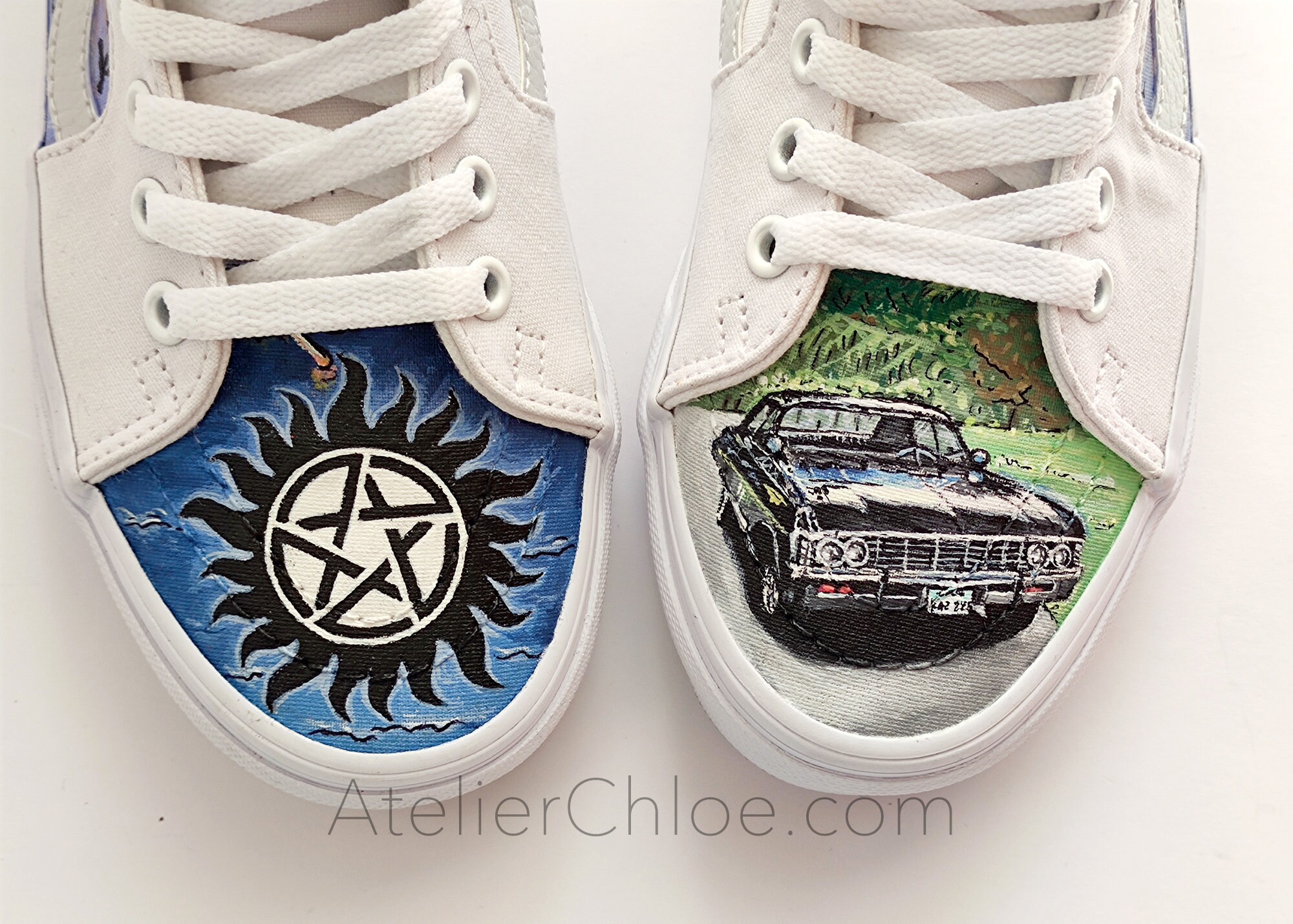 Supernatural Inspired Shoes Painted Vans Custom Converse 