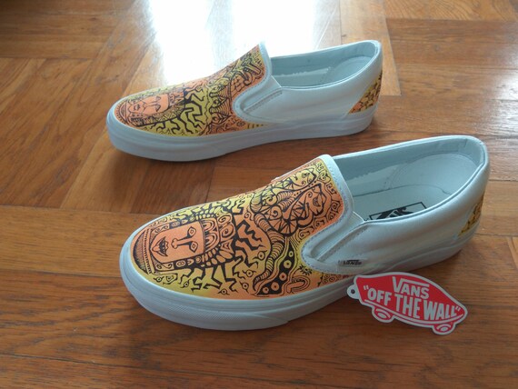 aztec vans slip ons