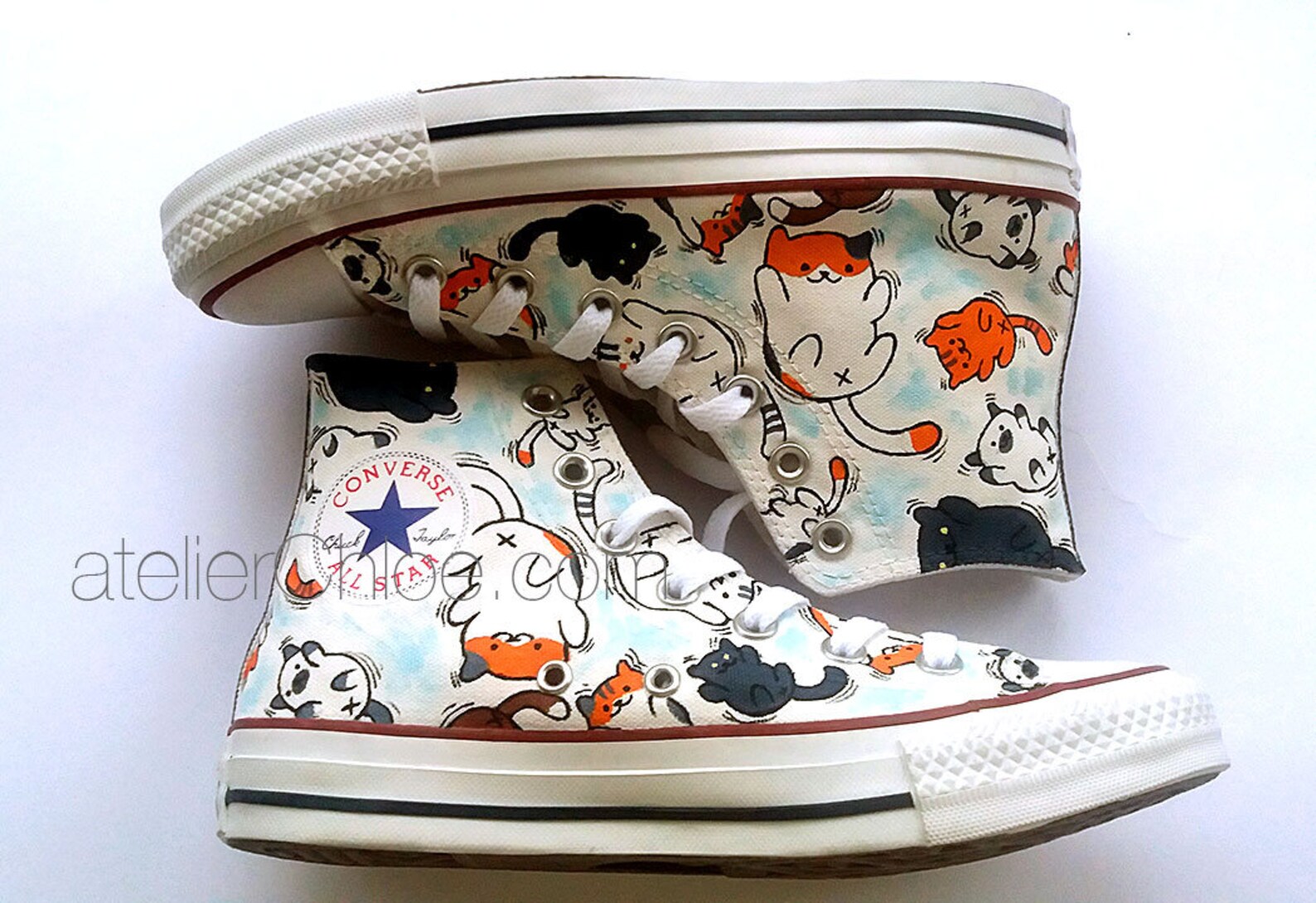 Cats converse personalized cute cats funny cats name converse Etsy