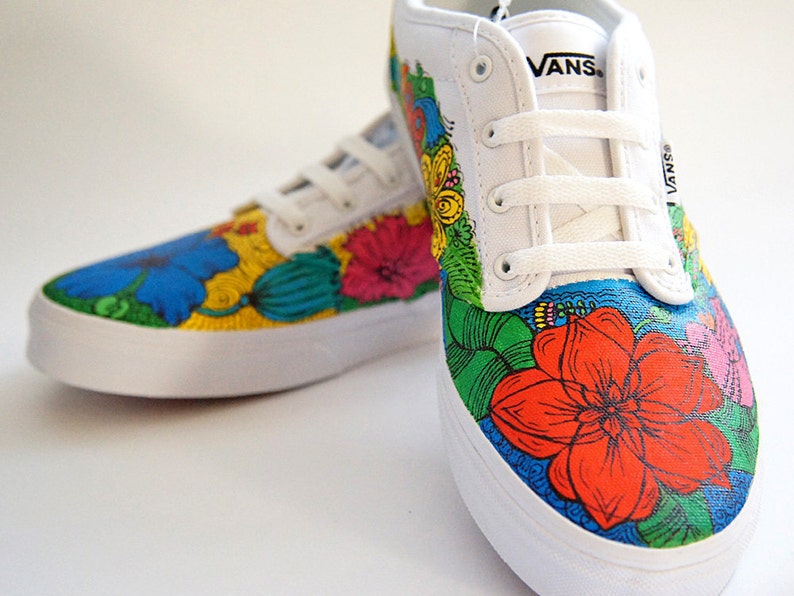uv vans with flowers