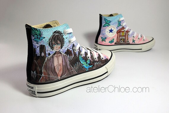 Custom Anime Converse Manga Shoes Hand Painted Shoes Fan - Etsy Hong Kong Custom Anime Converse Manga Shoes Hand Painted Shoes Fan - Etsy Hong Kong