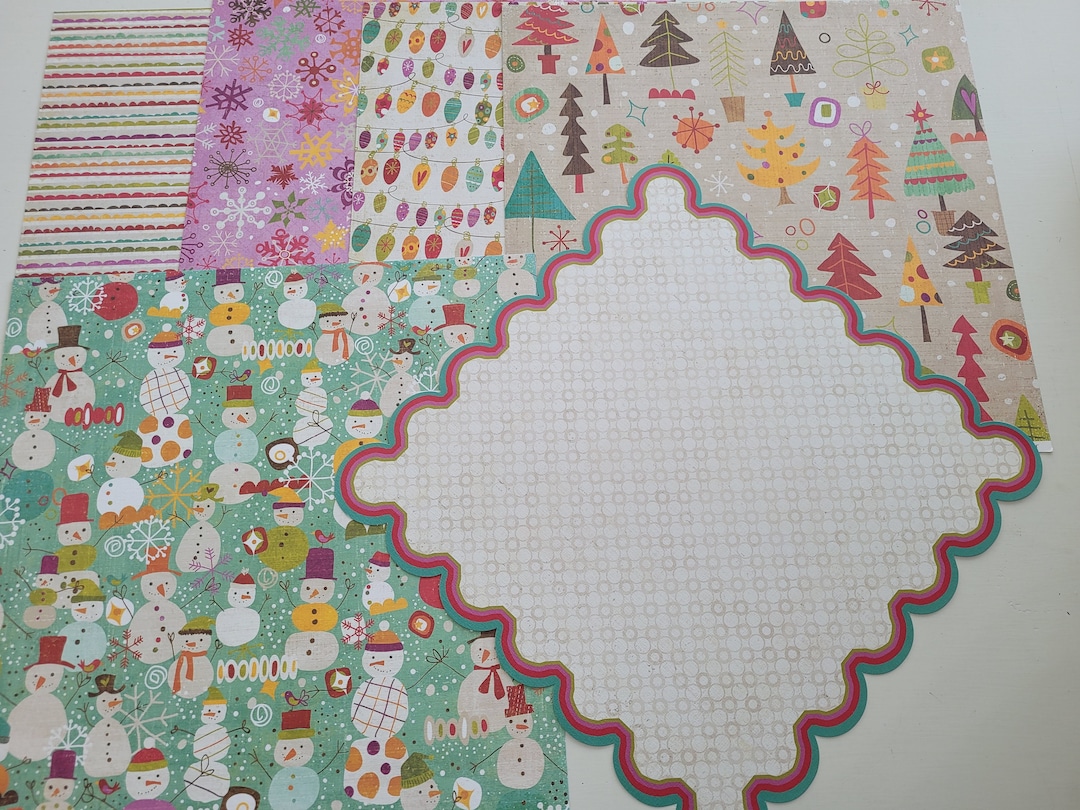 SCRAPBOOK PAPER CHRISTMAS Crate Papers Sei Etsy