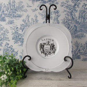 DECORATIVE METAL TRAY, French Transfer, Square Tray