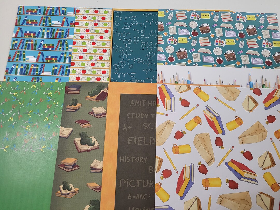 SCRAPBOOK PAPER SCHOOL Themed, Scrap Your Trip, Karen Foster, Creative