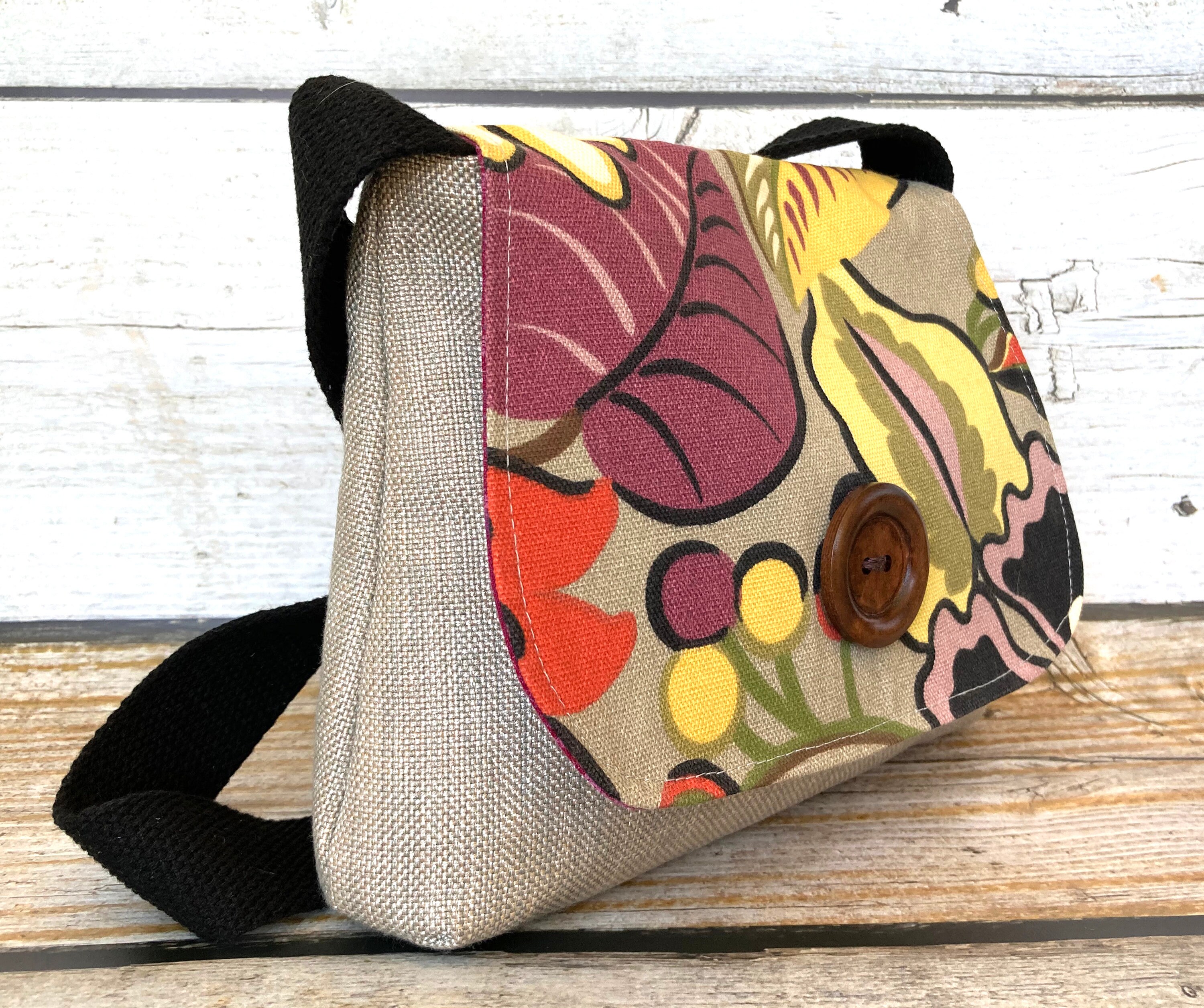 Messenger Bag Small Shoulder Purse Upcycled Fabric Bag Etsy