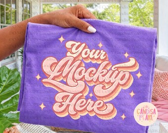 Violett Comfort Colors T-Shirt Mockup, CC1717 T-Shirt, Lila Lifestyle Boutique