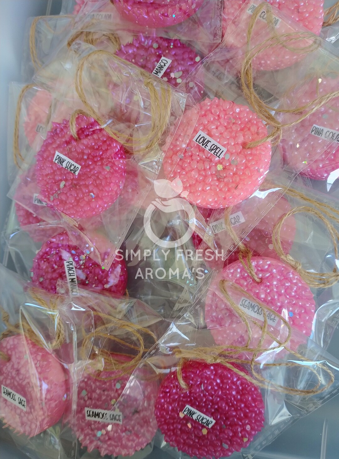 Bulk Wholesale Car Freshies Package Fillers Pink Christmas Co Worker