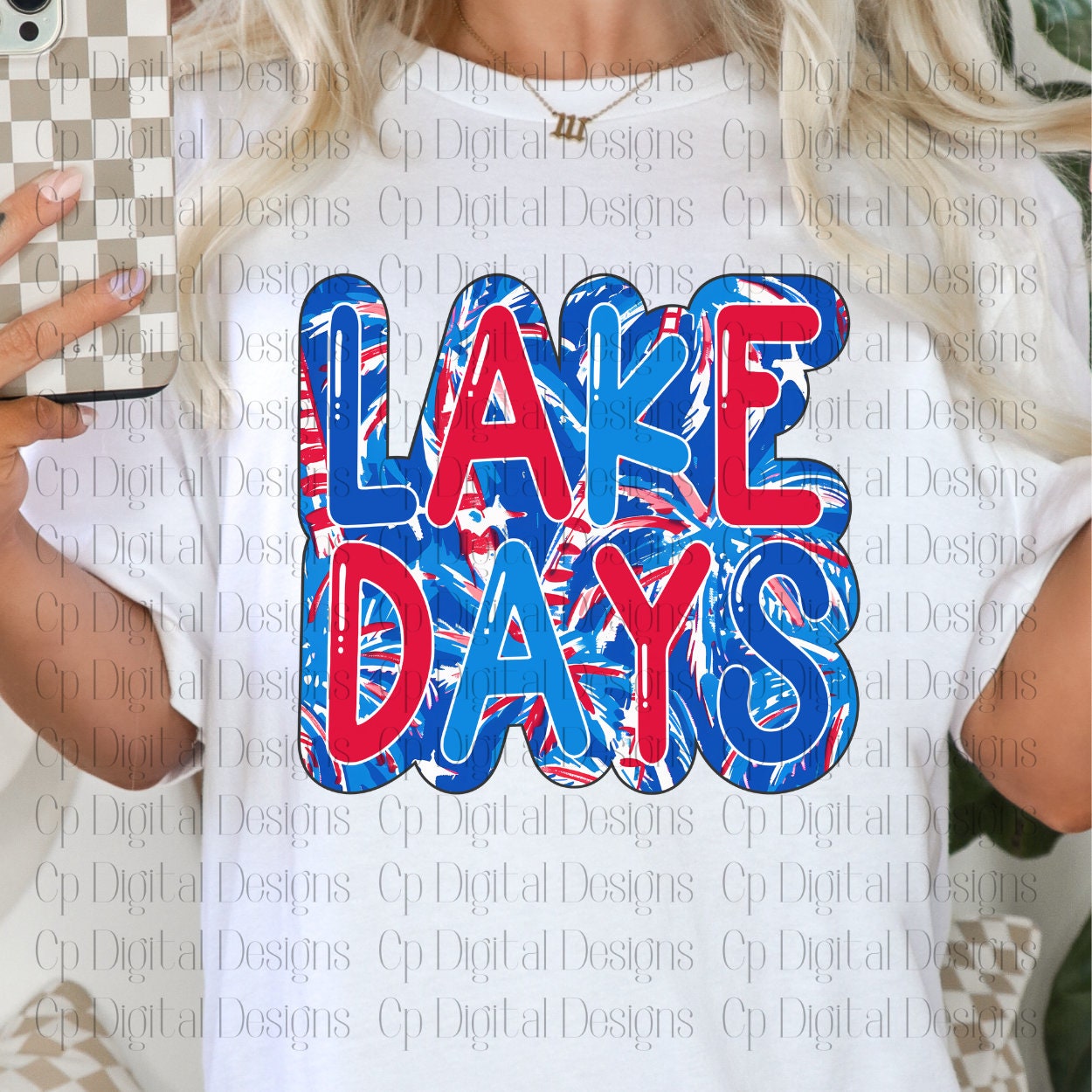 Paper Flower Turquoise Lake Days Tee main image 1