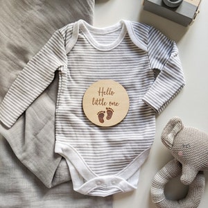 Hello Little One Baby Announcement Dress | New Baby Announcement | Baby Flat Lay Prop | Children&#39;s Photo Prop