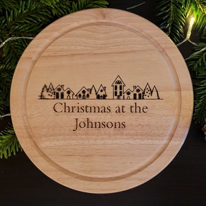 Personalised Christmas Cheese board | Family Cheese Gift | Wooden Chopping Board for Family